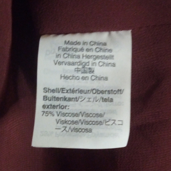 J. Crew Beautiful Burgundy Velvet Faux Wrap Blouse Puff Sleeves Size 0 - Picture 10 of 10